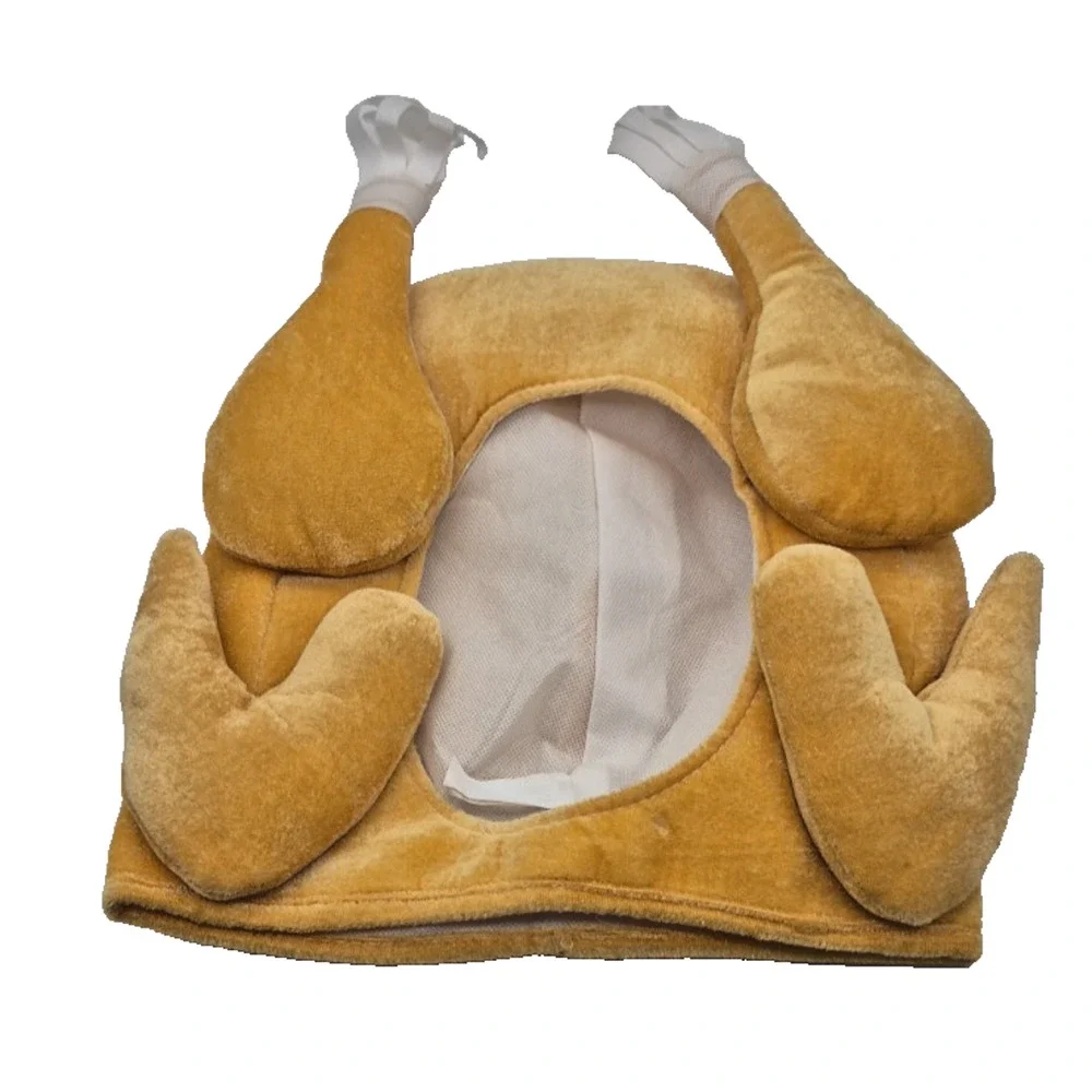 Roasted Turkey Novelty Hat Plush Thanksgiving Day/ Halloween Costume Party